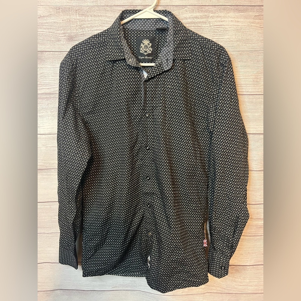 English Laundry Geometric Button-Down Shirt Medium‎